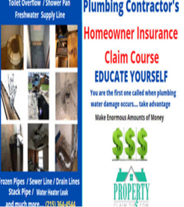 Plumbing Contractor Educational Home Claims Course – COMING SOON