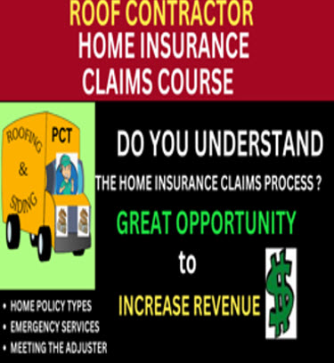Roof Contractor – Claims Education Course – COMING SOON